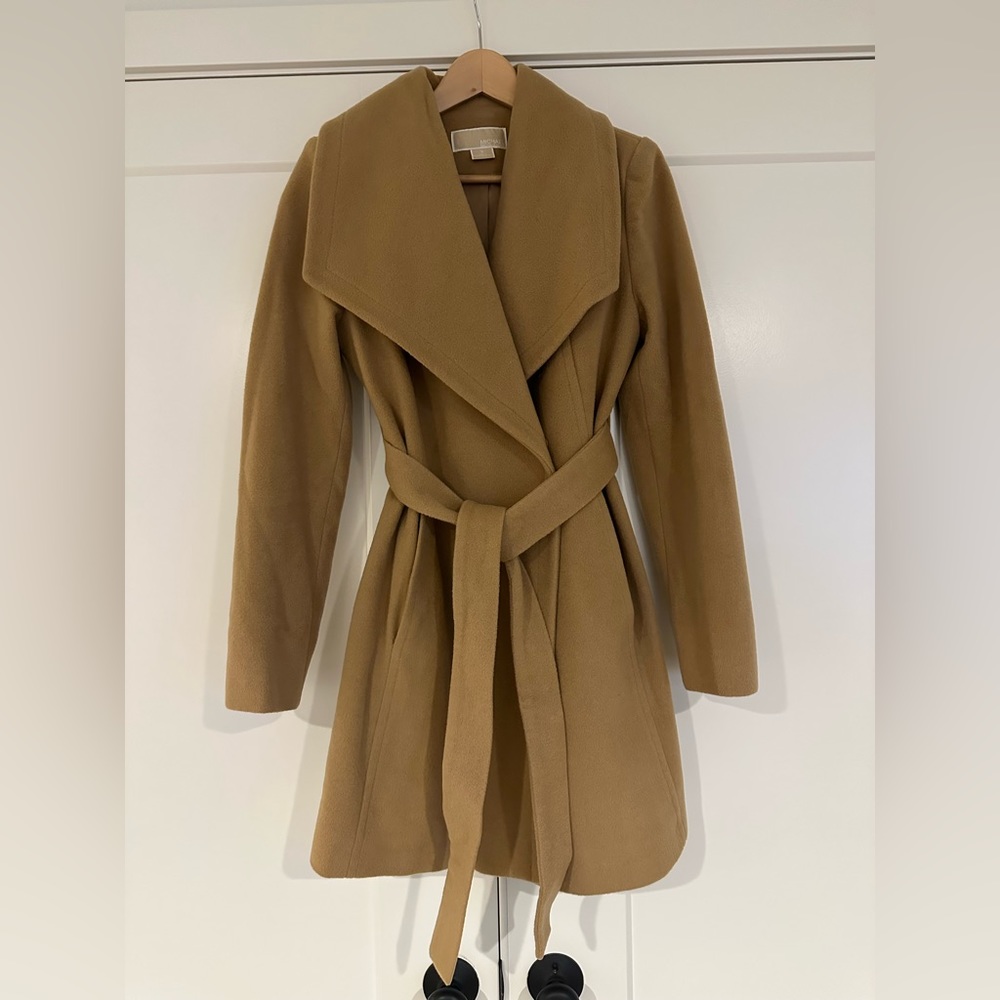 Tan Michael Kors wool coat